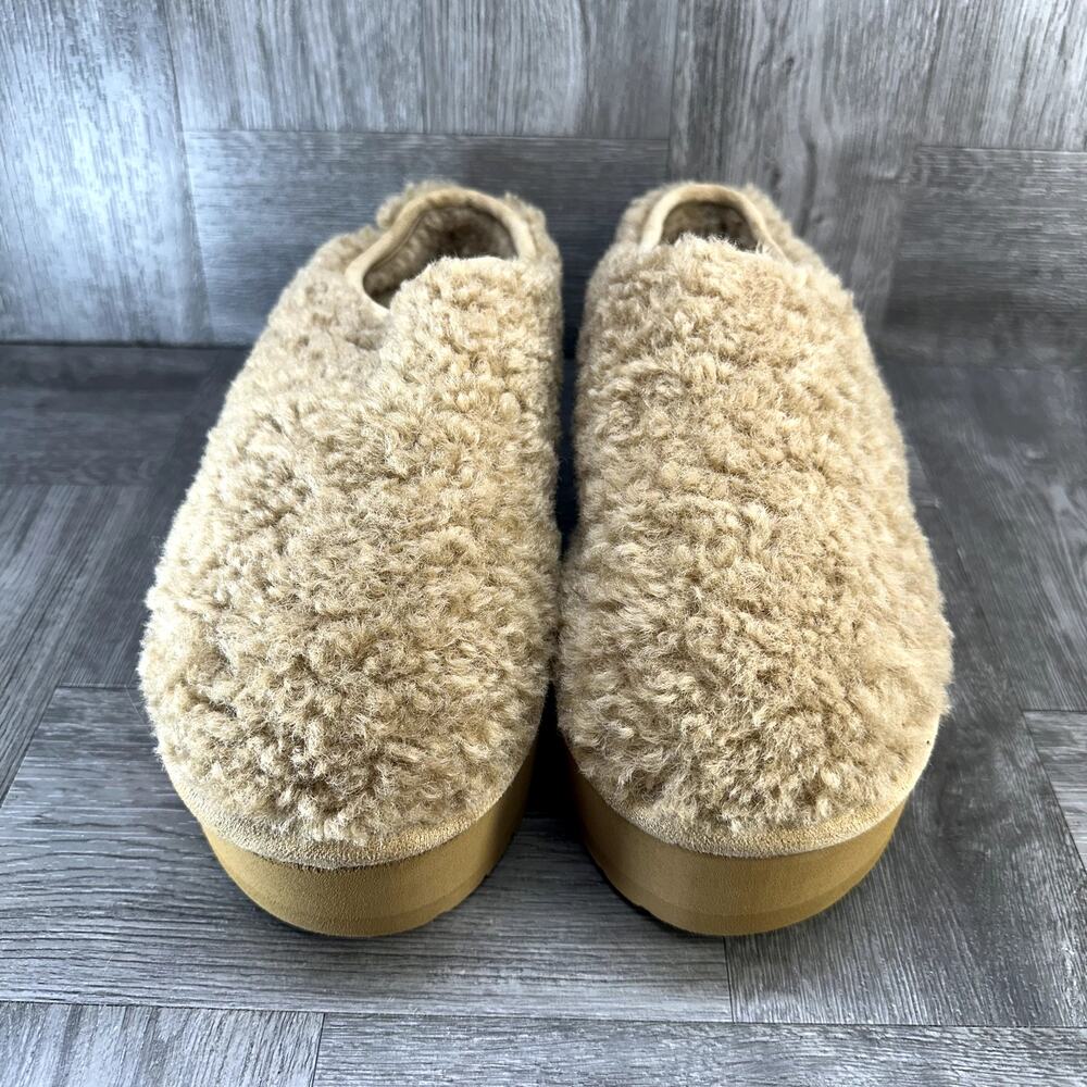 Madden Girl Womens Platform Slippers Size 9 Tan Faux Fur Mules Eazy NEW EAZY01J1 - Picture 4 of 8